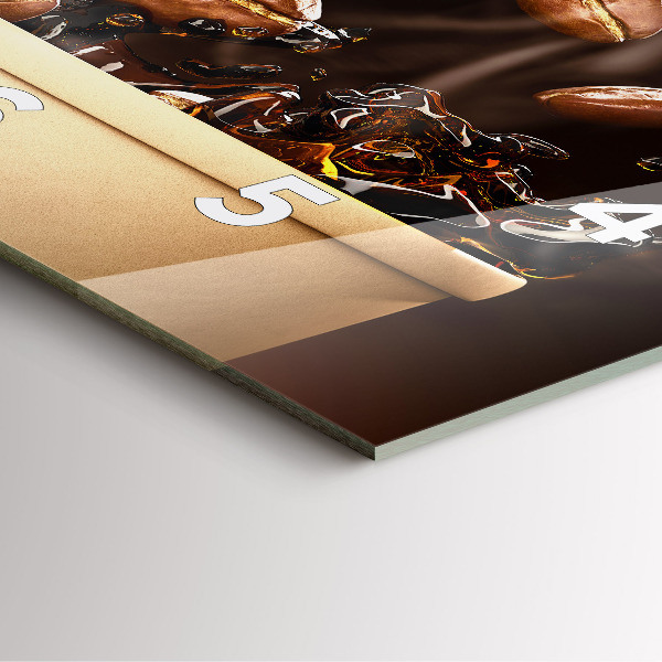 Horloge murale carrée Café chaud