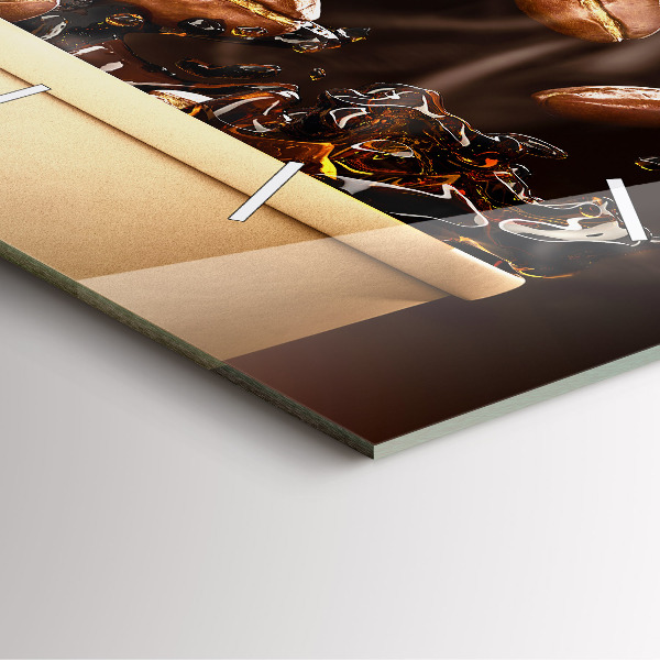 Horloge murale carrée Café chaud