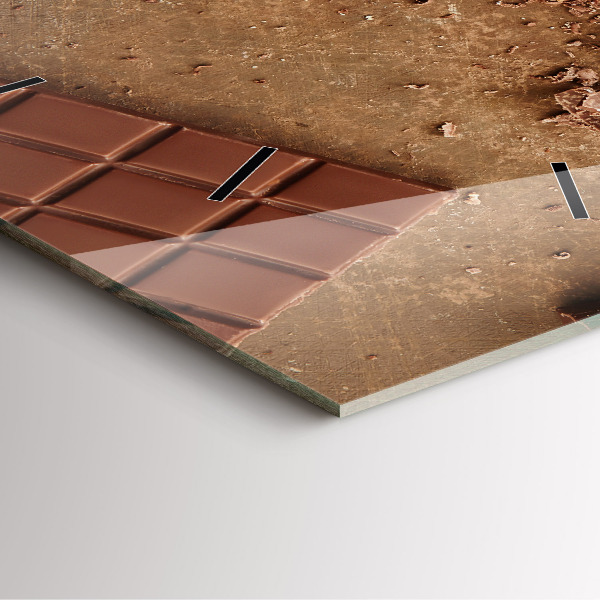 Horloge murale carrée Barres de chocolat