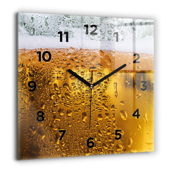 Horloge murale carrée Une chope de bière
