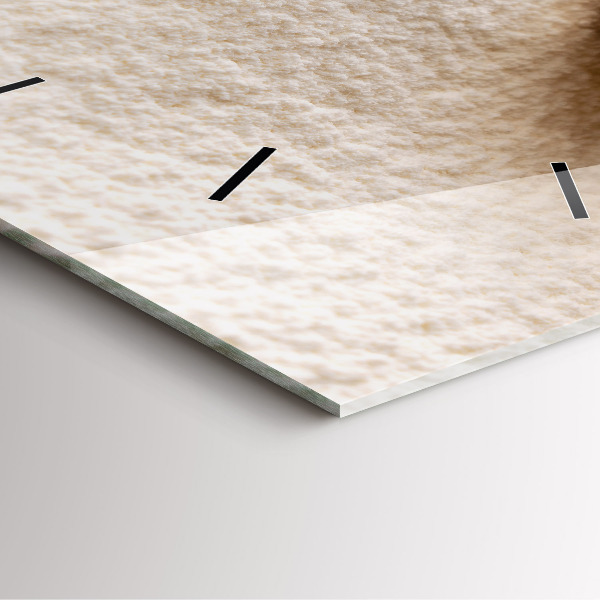 Horloge murale carrée Farine et épis de céréales