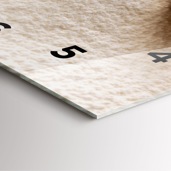 Horloge murale carrée Farine et épis de céréales