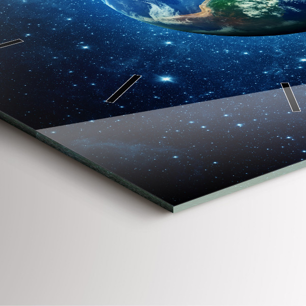 Horloge murale carrée Terre et Galaxie – NASA