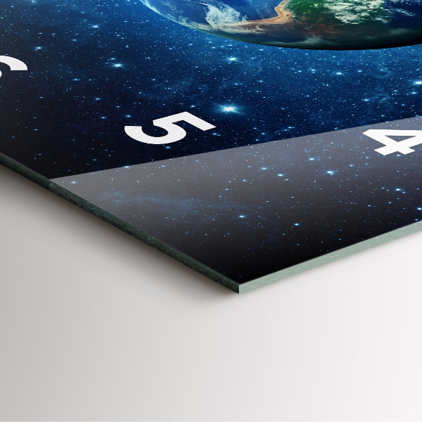 Horloge murale carrée Terre et Galaxie – NASA