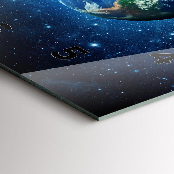 Horloge murale carrée Terre et Galaxie – NASA