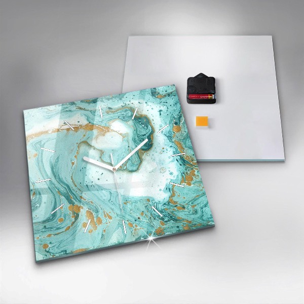 Horloge murale carrée Texture de marbre