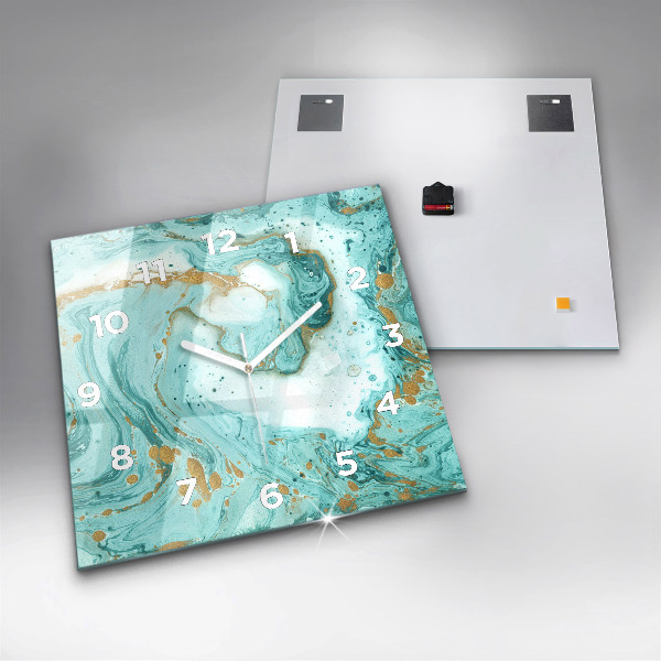 Horloge murale carrée Texture de marbre