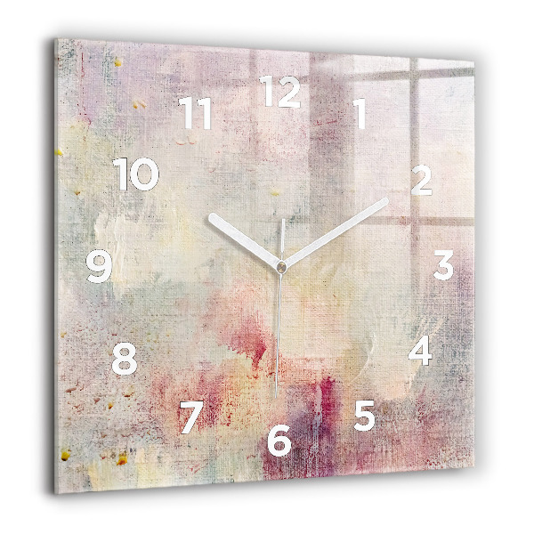 Horloge carrée en verre Abstraction peinte