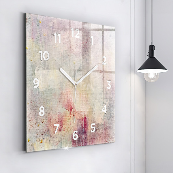 Horloge carrée en verre Abstraction peinte