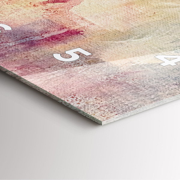 Horloge carrée en verre Abstraction peinte