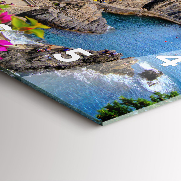 Horloge murale carrée Côte des Cinque Terre