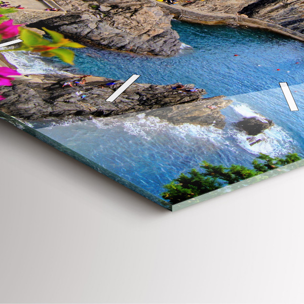 Horloge murale carrée Côte des Cinque Terre