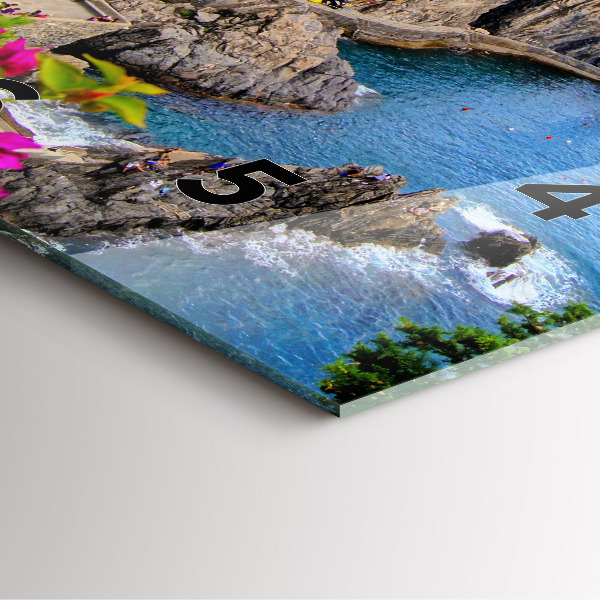 Horloge murale carrée Côte des Cinque Terre