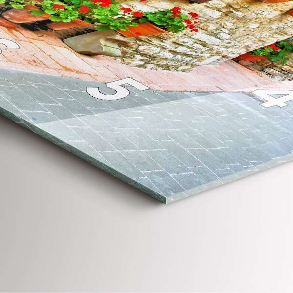 Horloge murale carrée Une rue pittoresque