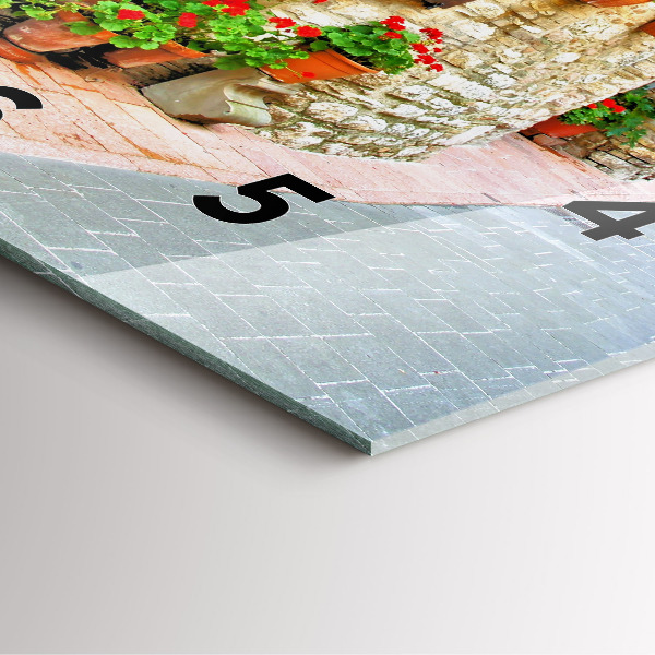 Horloge murale carrée Une rue pittoresque