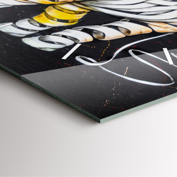 Horloge murale carrée Rhinocéros abstrait