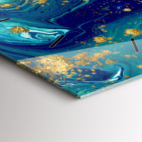 Horloge carrée en verre Abstraction moderne