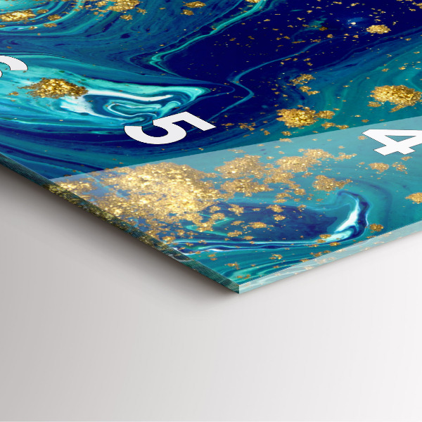 Horloge carrée en verre Abstraction moderne