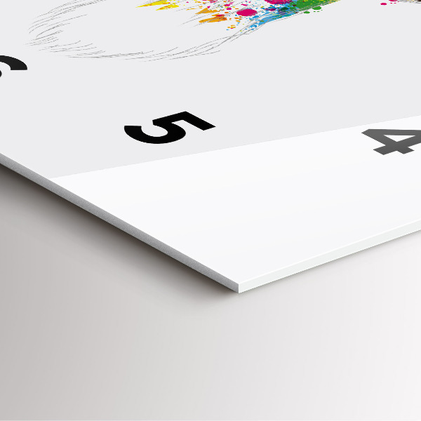 Horloge murale carrée Tête de cerf colorée