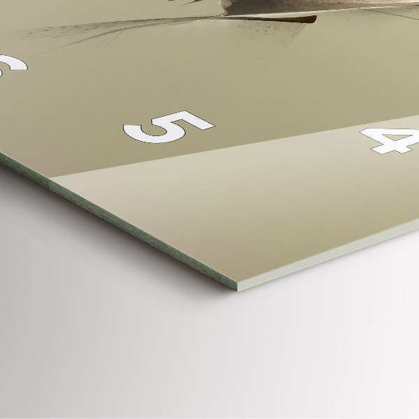 Horloge carrée en verre Orignal graphique