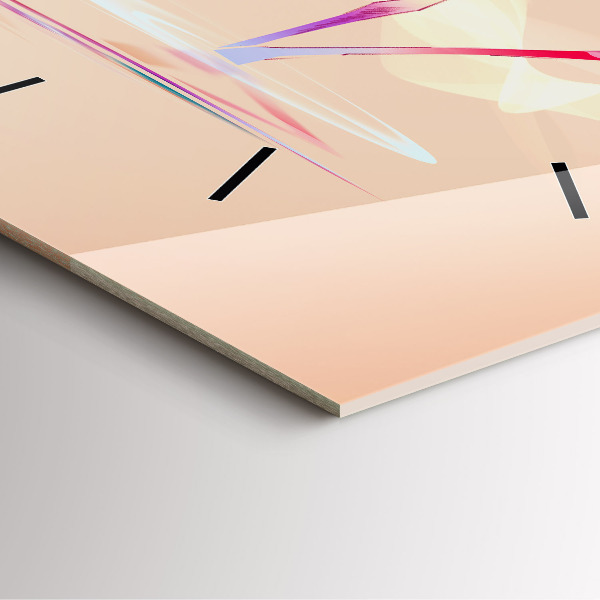 Horloge carrée en verre Illustration de flamant rose