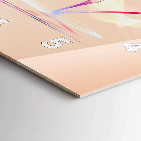 Horloge carrée en verre Illustration de flamant rose