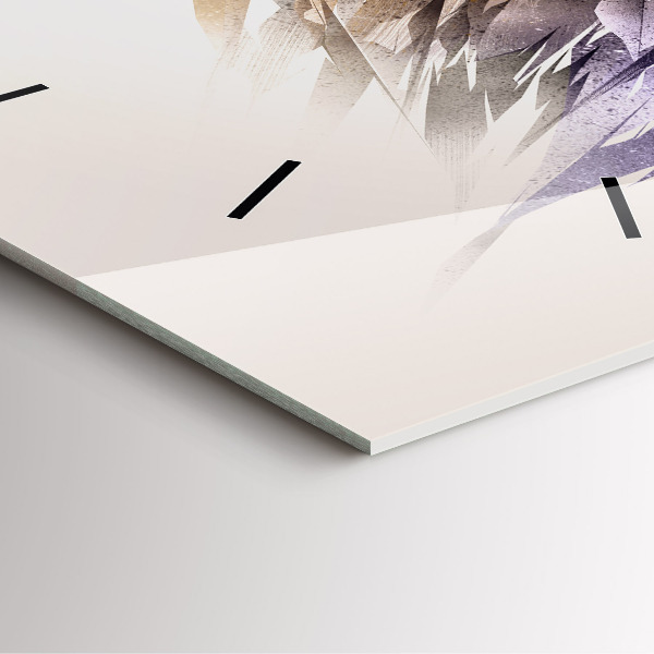 Horloge carrée en verre Oiseau de prédation