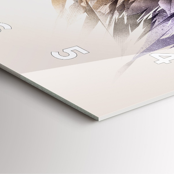 Horloge carrée en verre Oiseau de prédation