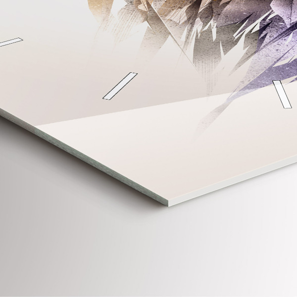 Horloge carrée en verre Oiseau de prédation