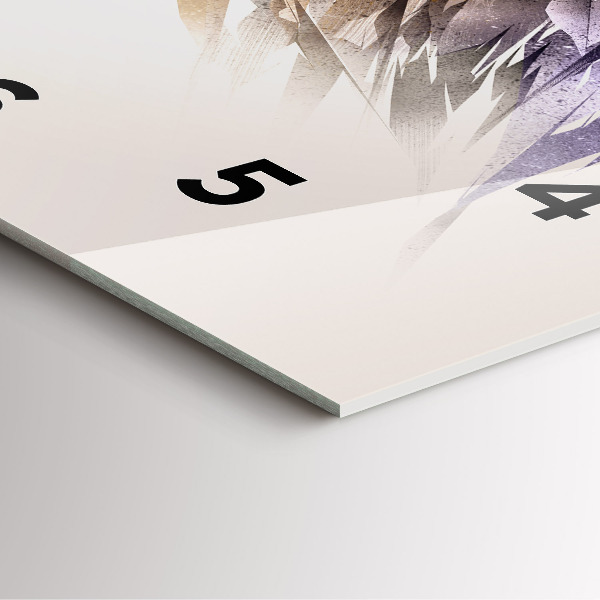 Horloge carrée en verre Oiseau de prédation