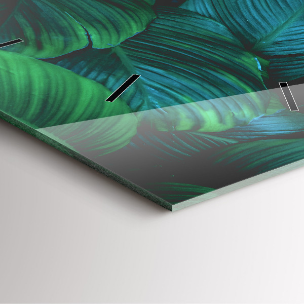 Pendule carrée en verre La nature laisse