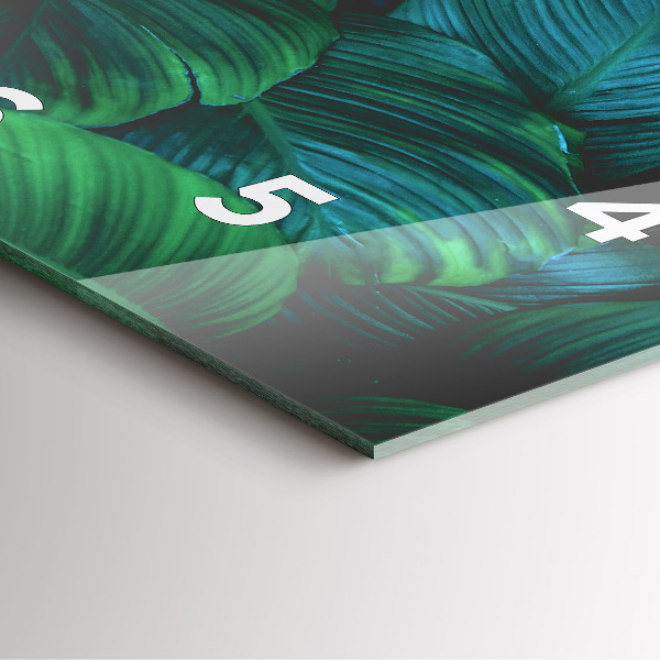 Pendule carrée en verre La nature laisse