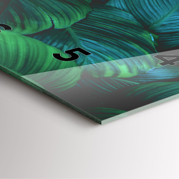 Pendule carrée en verre La nature laisse