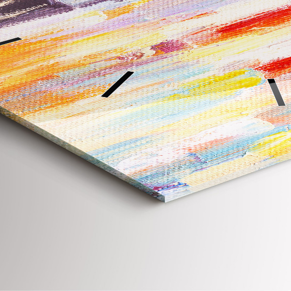 Pendule carrée en verre Couple sous la pluie