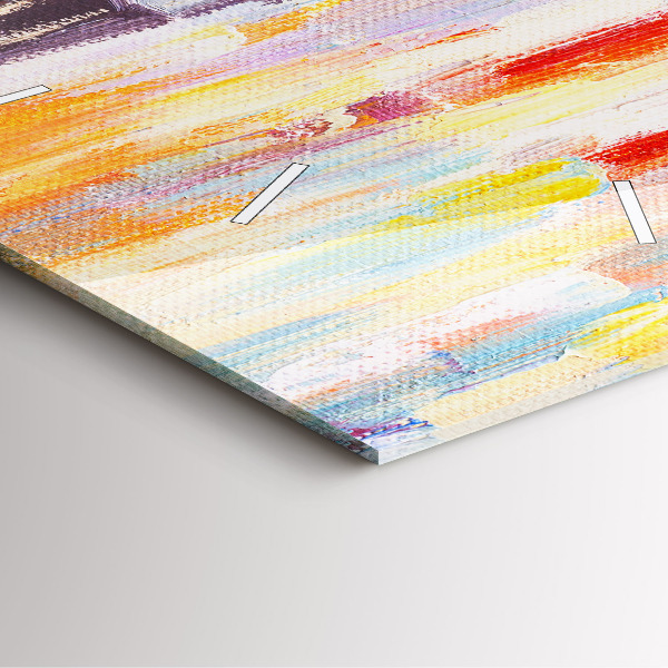 Pendule carrée en verre Couple sous la pluie