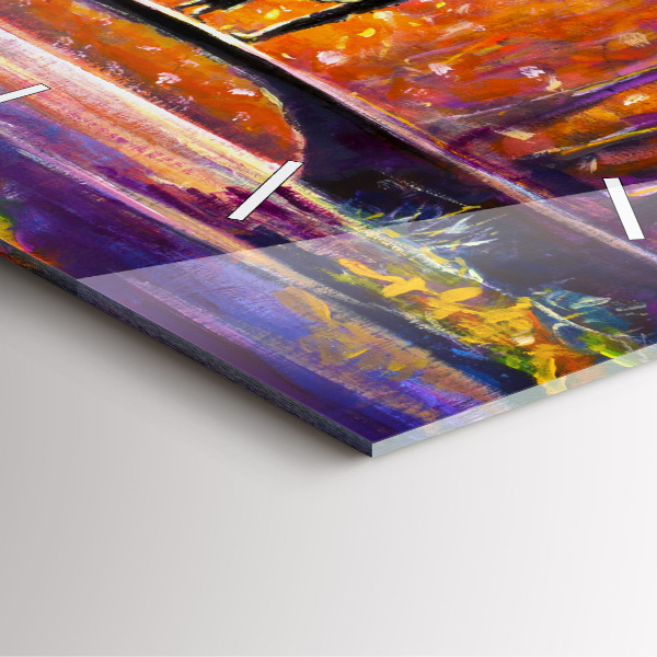 Horloge murale carrée Couple dans la forêt