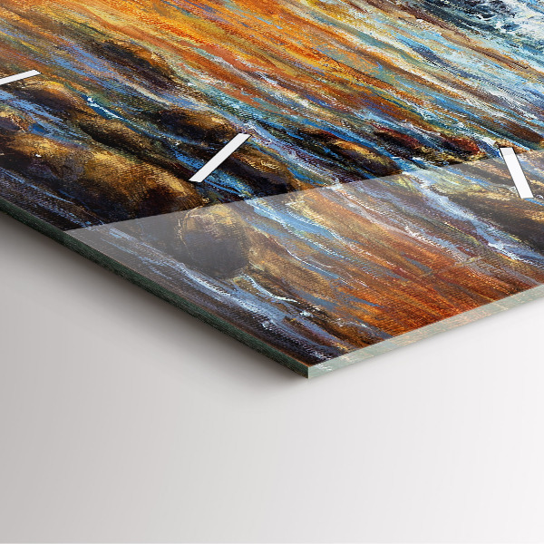 Horloge murale carrée Art artistique