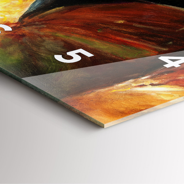 Horloge murale carrée Deux chevaux peints