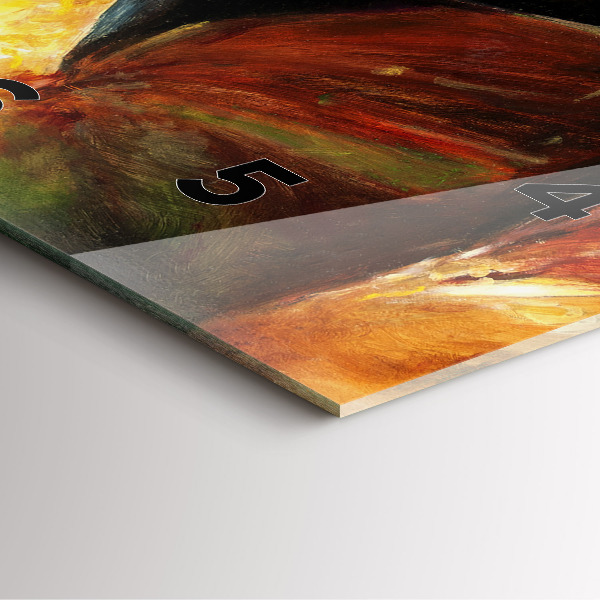 Horloge murale carrée Deux chevaux peints