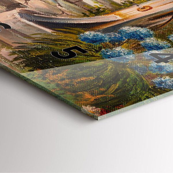 Pendule carrée en verre 'Composition de l''huile dans la forêt'