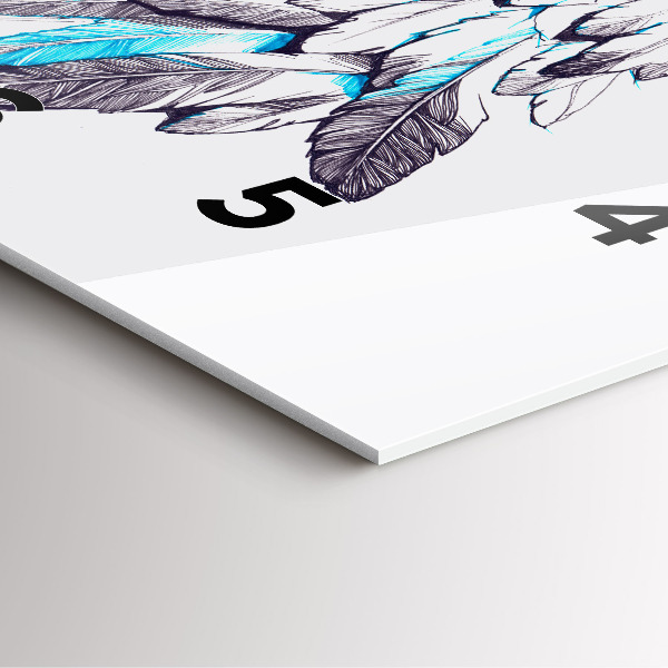 Horloge carrée en verre 'Imitation d''ailes d''oiseaux'