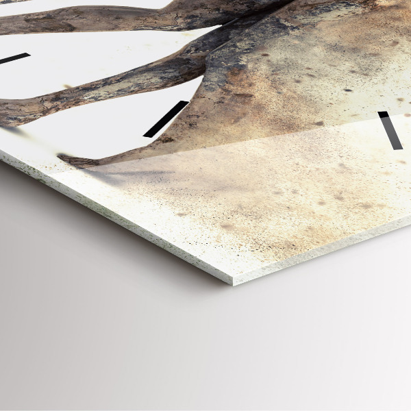 Horloge carrée en verre Personnes abstraites sable