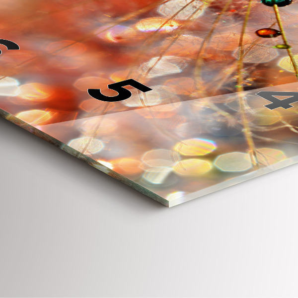 Horloge carrée en verre Pissenlit avec rosée