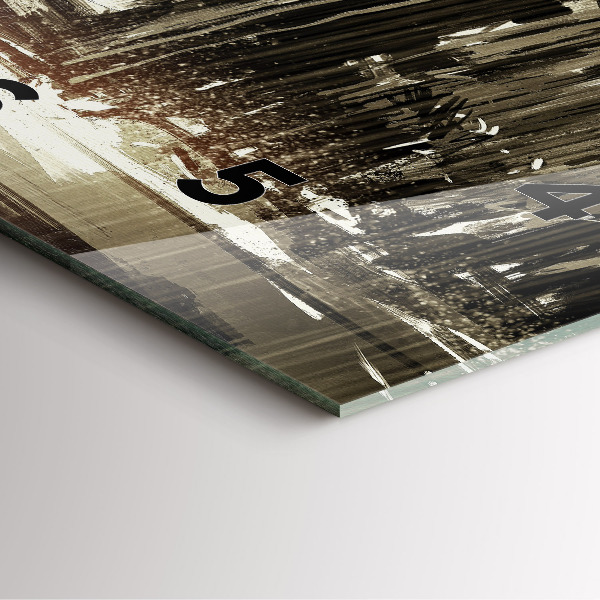 Horloge carrée en verre Femme par une nuit pluvieuse