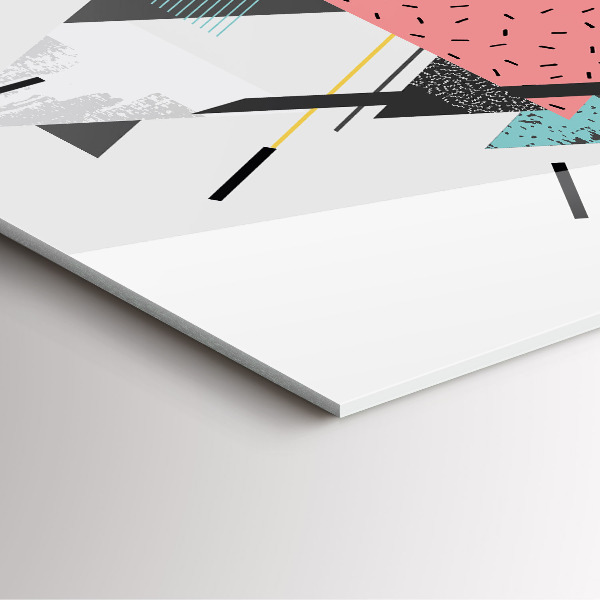 Horloge carrée en verre Motif géométrique