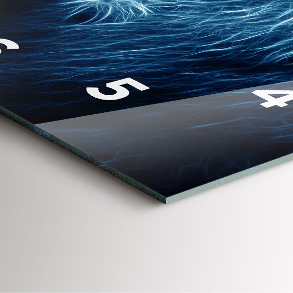 Horloge carrée en verre Lion sauvage