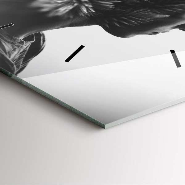 Horloge carrée en verre 'Portrait d''une femme'