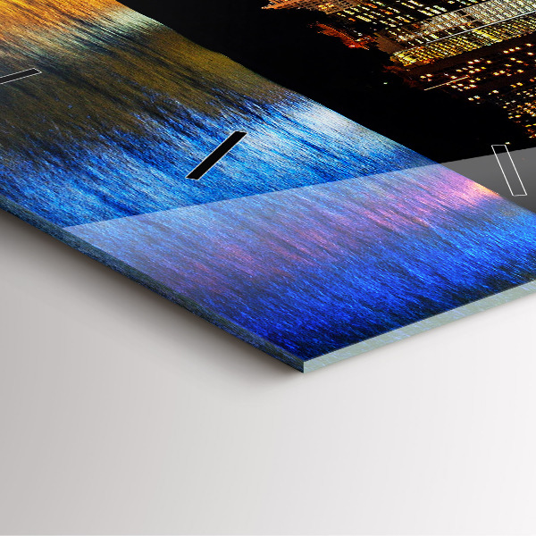 Horloge murale carrée Sydney le soir