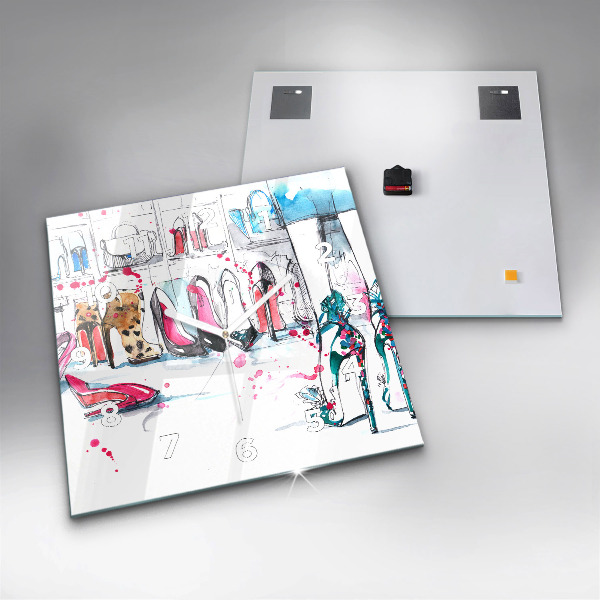 Horloge carrée en verre 'L''élément de la féminité'