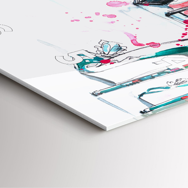 Horloge carrée en verre 'L''élément de la féminité'